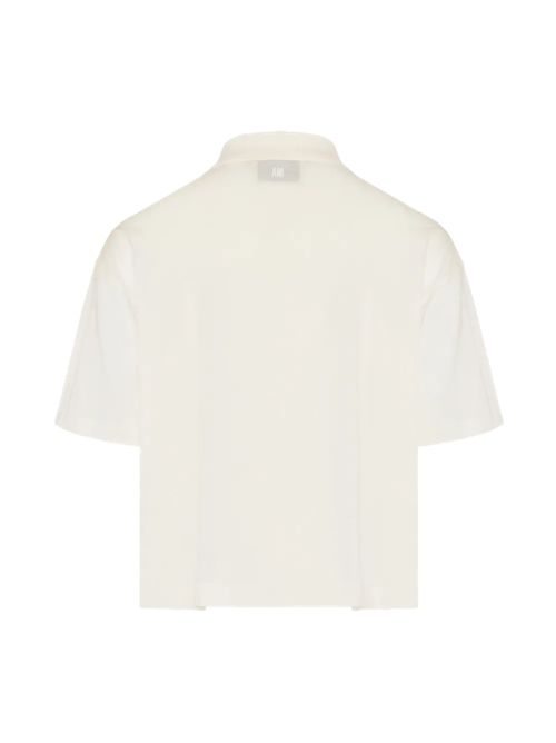 AMI PARIS boxy fit polo Ami Paris | UPL422.JE0211136 WHITE CREAM